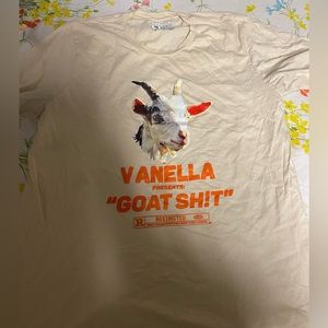 Vanella presets Goat Sh*t cream T-shirt Sz 2xl